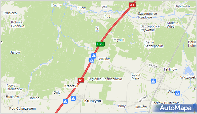 mapa Wikłów, Wikłów na mapie Targeo