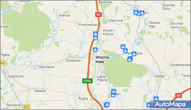 mapa Wisznia Mała, Wisznia Mała na mapie Targeo