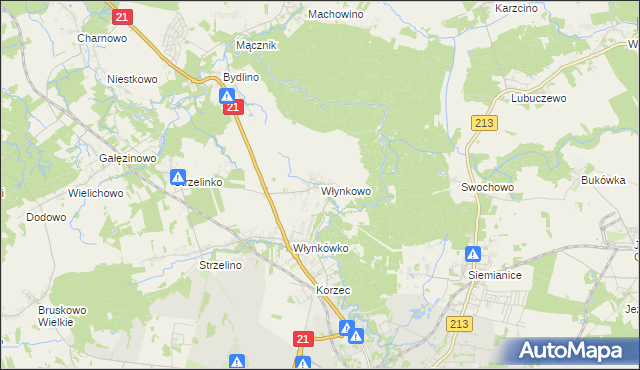 mapa Włynkowo, Włynkowo na mapie Targeo