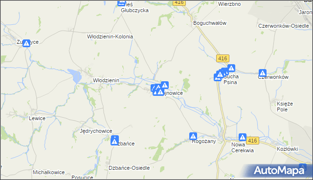 mapa Wojnowice gmina Kietrz, Wojnowice gmina Kietrz na mapie Targeo