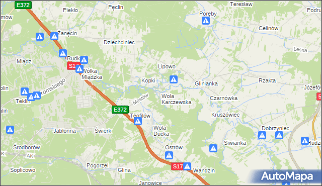 mapa Wola Karczewska, Wola Karczewska na mapie Targeo