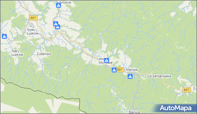 mapa Wola Michowa, Wola Michowa na mapie Targeo