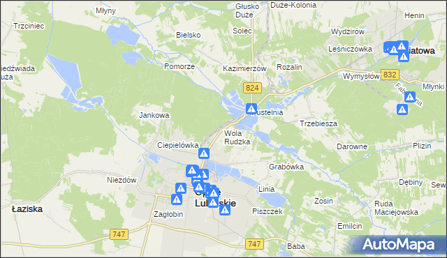 mapa Wola Rudzka, Wola Rudzka na mapie Targeo