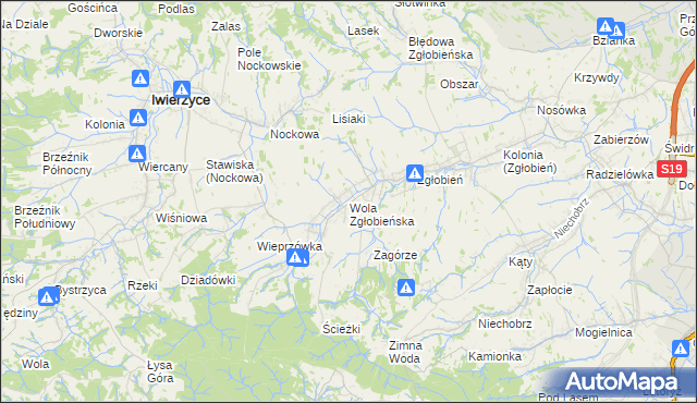 mapa Wola Zgłobieńska, Wola Zgłobieńska na mapie Targeo