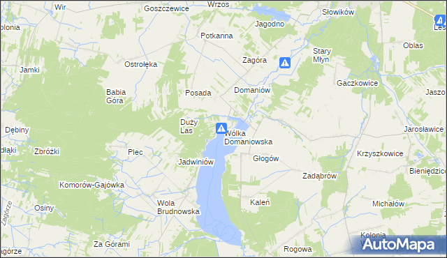 mapa Wólka Domaniowska, Wólka Domaniowska na mapie Targeo