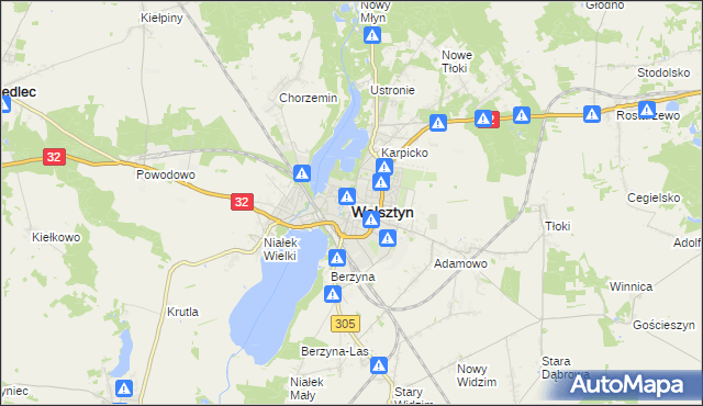 mapa Wolsztyn, Wolsztyn na mapie Targeo