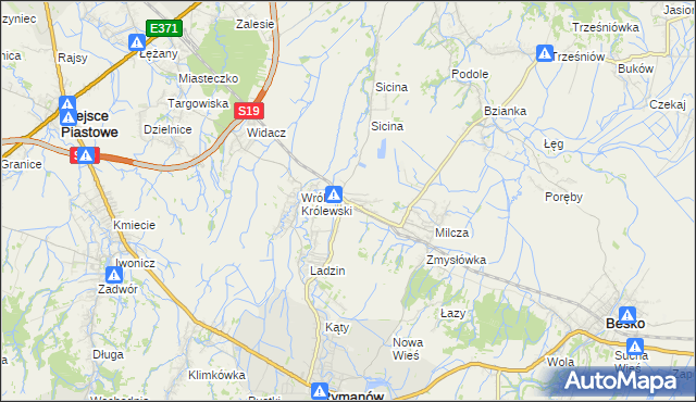 mapa Wróblik Szlachecki, Wróblik Szlachecki na mapie Targeo