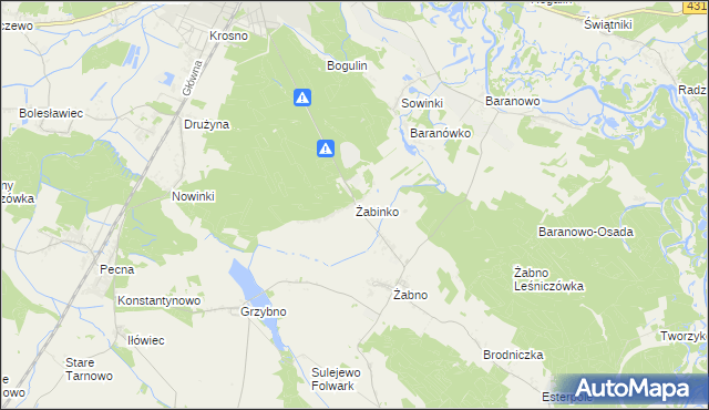 mapa Żabinko, Żabinko na mapie Targeo