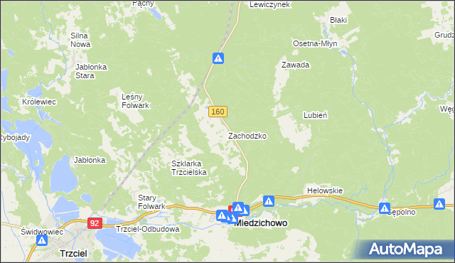 mapa Zachodzko, Zachodzko na mapie Targeo