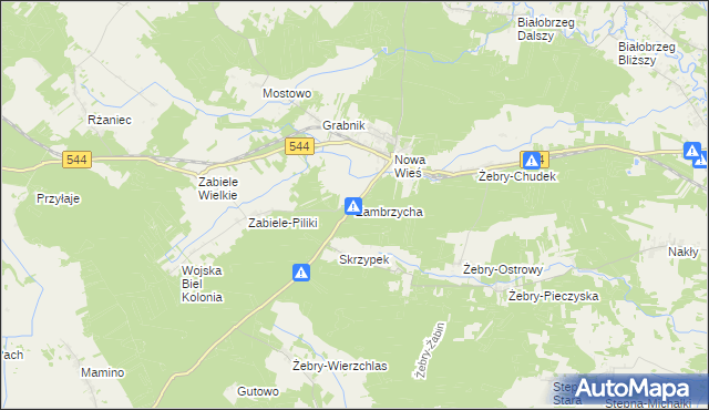 mapa Zambrzycha, Zambrzycha na mapie Targeo