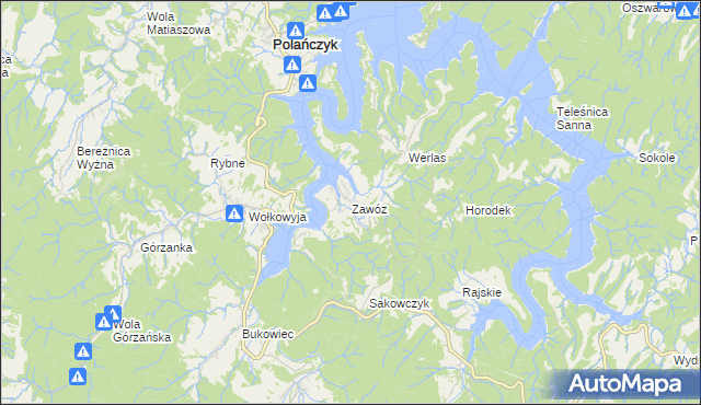 mapa Zawóz, Zawóz na mapie Targeo