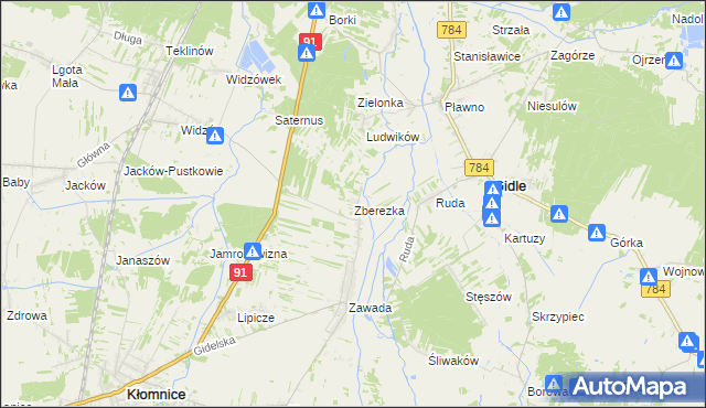 mapa Zberezka, Zberezka na mapie Targeo