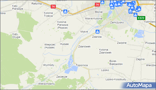 mapa Żdanówek, Żdanówek na mapie Targeo