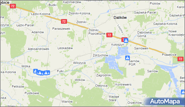 mapa Zdrzychów, Zdrzychów na mapie Targeo