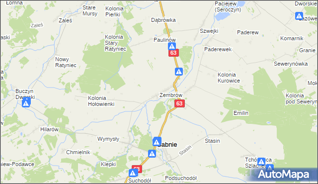 mapa Zembrów, Zembrów na mapie Targeo