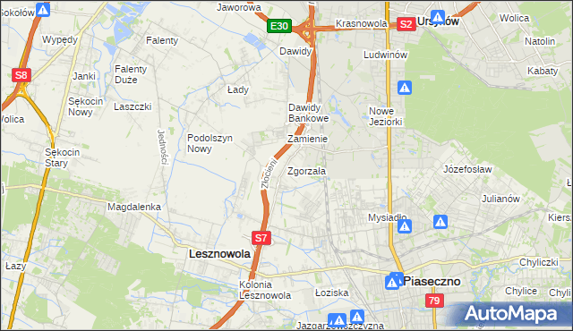 mapa Zgorzała, Zgorzała na mapie Targeo