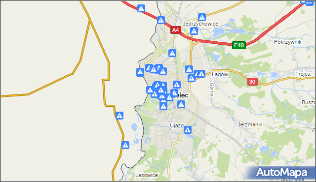 mapa Zgorzelec, Zgorzelec na mapie Targeo