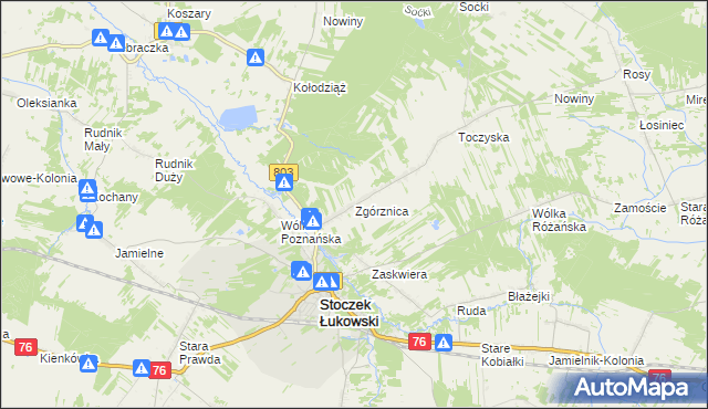 mapa Zgórznica, Zgórznica na mapie Targeo