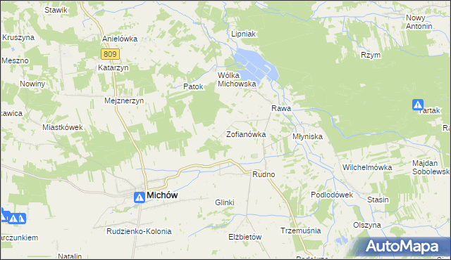 mapa Zofianówka, Zofianówka na mapie Targeo