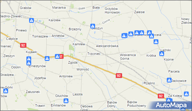 mapa Zosinów, Zosinów na mapie Targeo