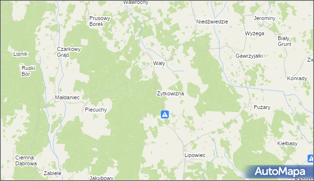 mapa Żytkowizna, Żytkowizna na mapie Targeo