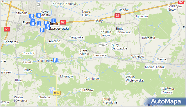 mapa Barcząca, Barcząca na mapie Targeo