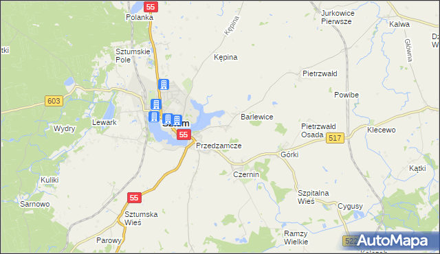 mapa Barlewiczki, Barlewiczki na mapie Targeo