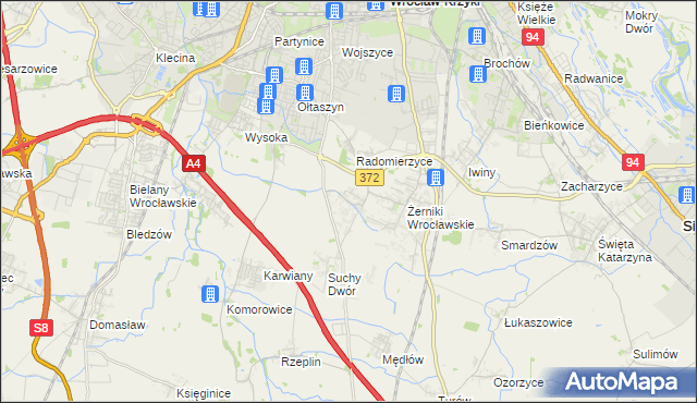 mapa Biestrzyków, Biestrzyków na mapie Targeo