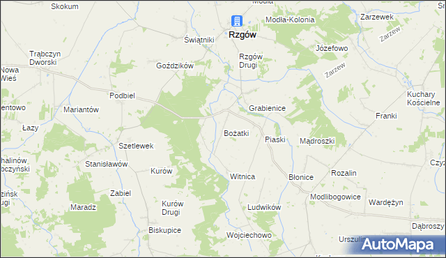 mapa Bożatki, Bożatki na mapie Targeo