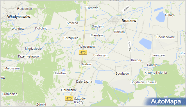 mapa Bratuszyn, Bratuszyn na mapie Targeo