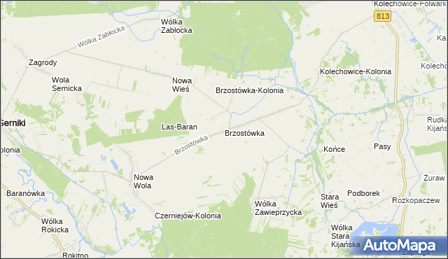 mapa Brzostówka, Brzostówka na mapie Targeo