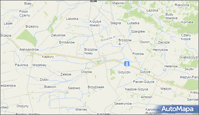 mapa Brzozów Stary, Brzozów Stary na mapie Targeo