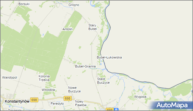 mapa Bubel-Łukowiska, Bubel-Łukowiska na mapie Targeo