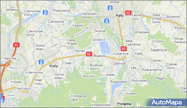 mapa Bujaków, Bujaków na mapie Targeo