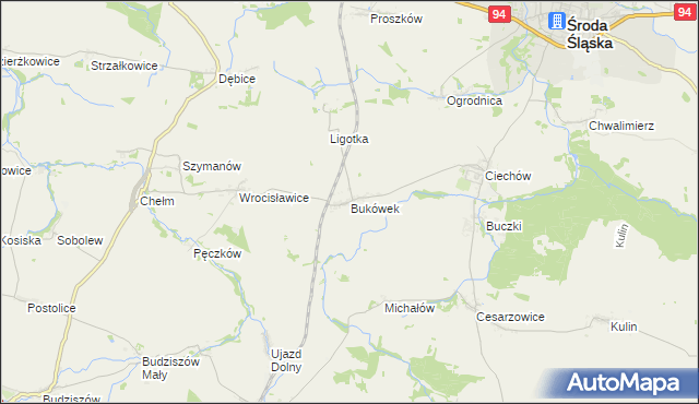 mapa Bukówek, Bukówek na mapie Targeo