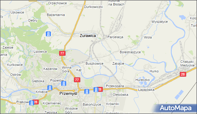 mapa Buszkowiczki, Buszkowiczki na mapie Targeo