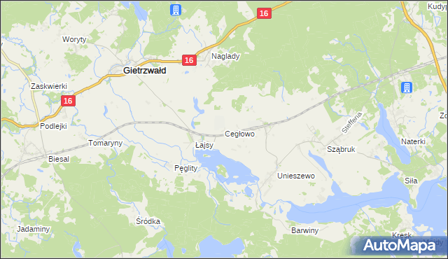 mapa Cegłowo, Cegłowo na mapie Targeo