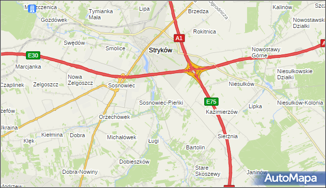 mapa Cesarka, Cesarka na mapie Targeo