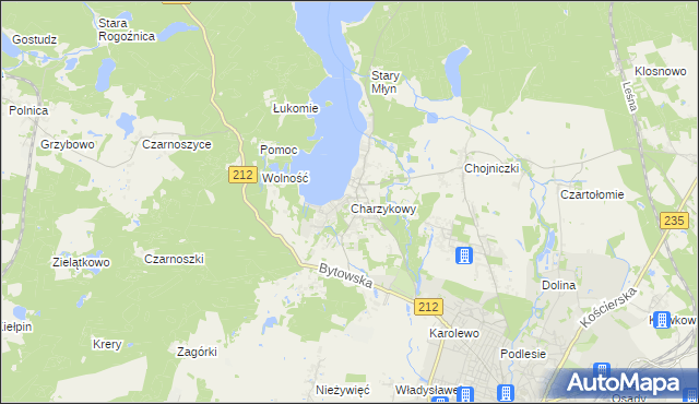 mapa Charzykowy, Charzykowy na mapie Targeo