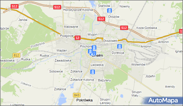 mapa Chełma, Chełm na mapie Targeo