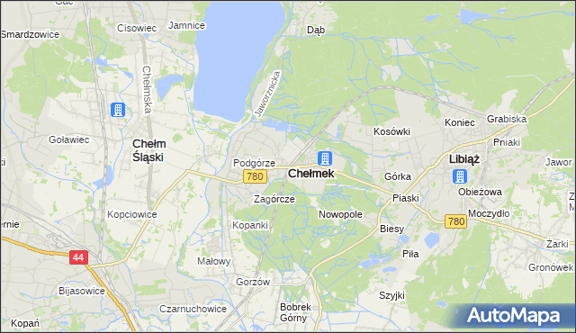 mapa Chełmek powiat oświęcimski, Chełmek powiat oświęcimski na mapie Targeo