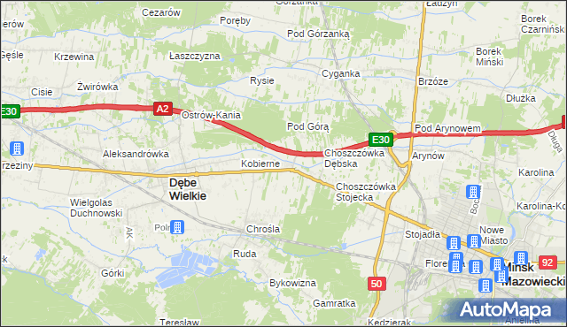 mapa Choszczówka Rudzka, Choszczówka Rudzka na mapie Targeo