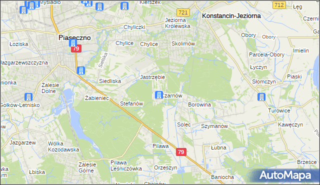 mapa Czarnów gmina Konstancin-Jeziorna, Czarnów gmina Konstancin-Jeziorna na mapie Targeo