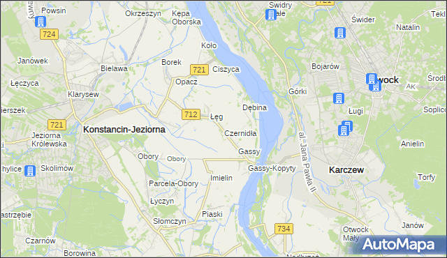 mapa Czernidła, Czernidła na mapie Targeo