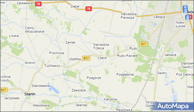 mapa Czerśl, Czerśl na mapie Targeo