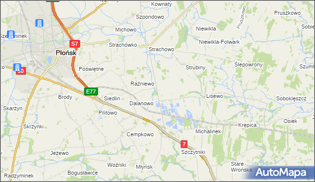 mapa Dalanówek, Dalanówek na mapie Targeo