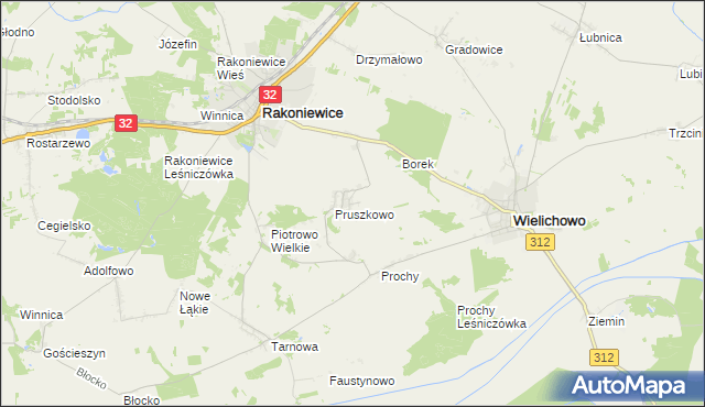 mapa Dębsko gmina Wielichowo, Dębsko gmina Wielichowo na mapie Targeo