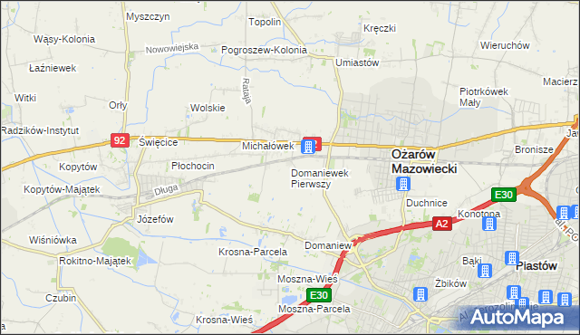 mapa Domaniewek Pierwszy, Domaniewek Pierwszy na mapie Targeo