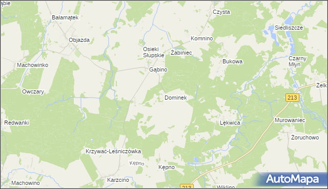 mapa Dominek, Dominek na mapie Targeo
