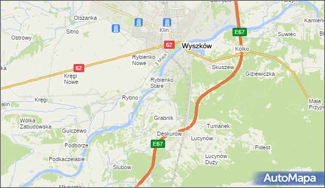 mapa Drogoszewo gmina Wyszków, Drogoszewo gmina Wyszków na mapie Targeo